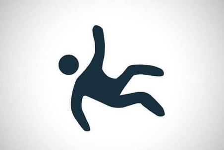 Falling logo of a person