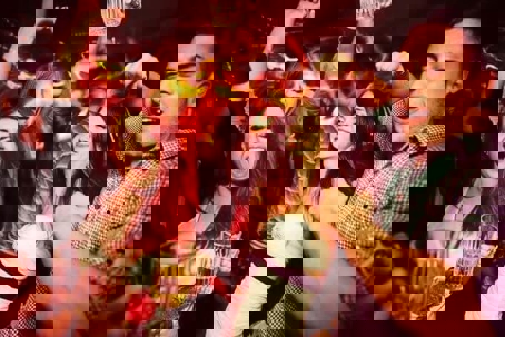 People at wild party