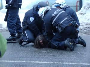 police using excessive force