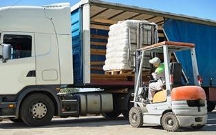 Trucks loaded with cargo